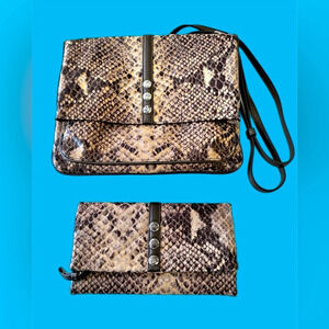 Brighton Python Shoulder Bag -Shoulder Bag and wallet.  Matching.